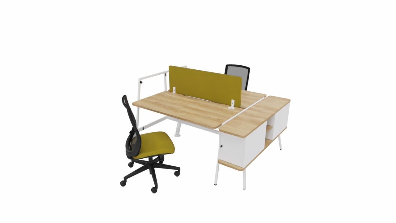 2 Bureaux (1 multi-poste & 1 individuel électrique) + 2 sièges Papillon - Uniquement Île-de-France