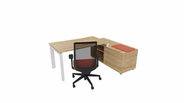 2 Bureaux  individuels ( 1 avec console B-Box & 1 électrique) + 1 siège Papillon + 1 table haute ronde - Uniquement Île-de-France