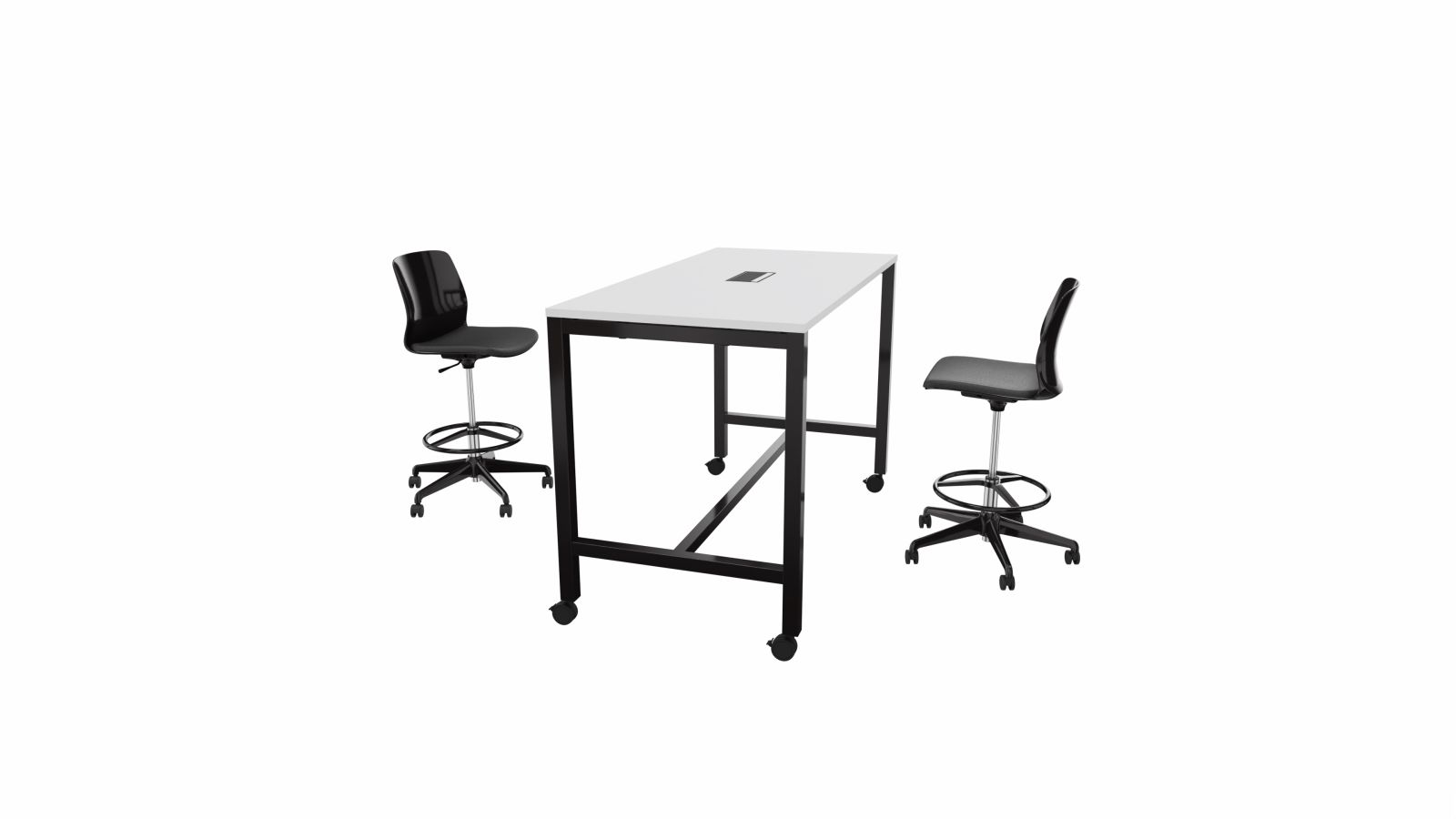 1 Table haute L160 X P80 + 1 Top Access + 2 sièges opératif haut
